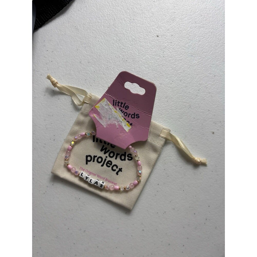 Little Words Project Lylas Gold/multi /Beaded Charm Bracelet NEW!